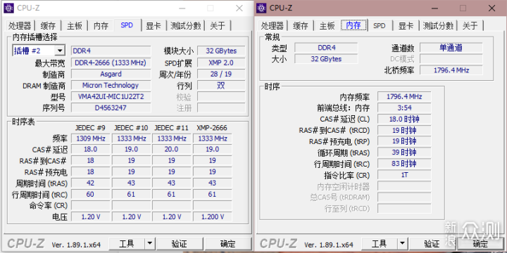 超频潜力惊人：阿斯加特 T2 32G DDR4 2666_新浪众测