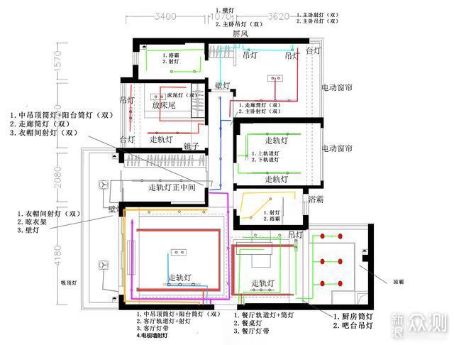 无主灯光,开关插座,水电布局