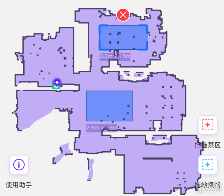 功能,平时只是局部位置脏了无需全屋清扫,只需要在地图上画出清扫区域