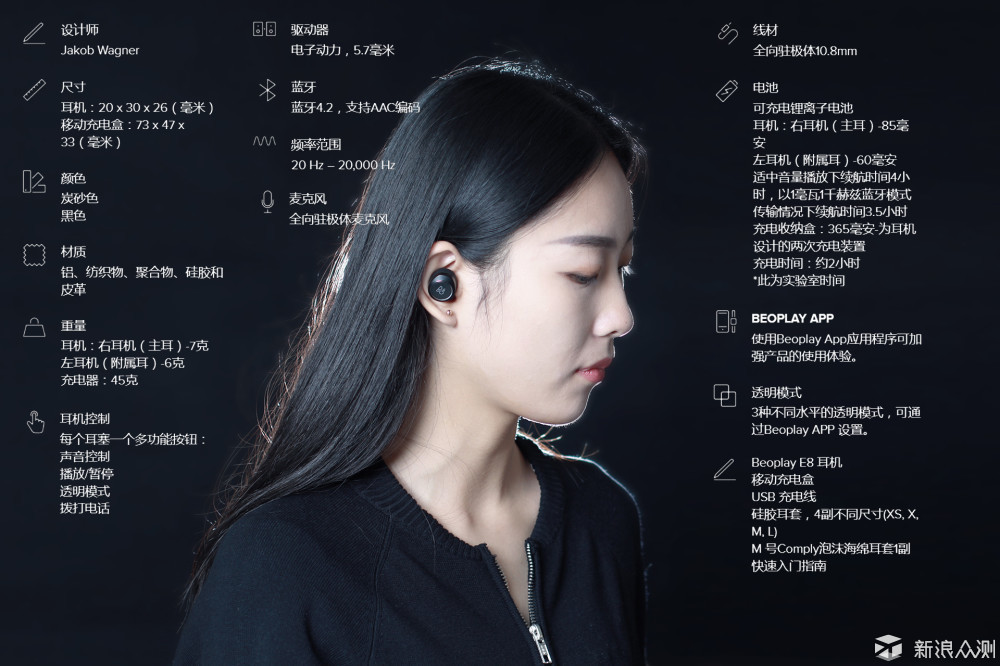 BEOPLAY E8妙趣时尚的蓝牙耳机_新浪众测