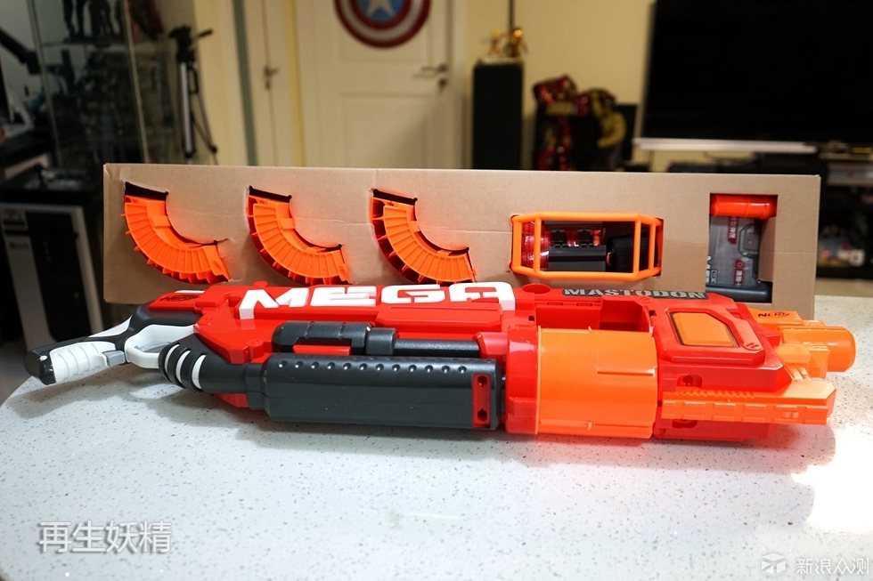 NERF MEGA 超级威力发射器 B8086 开箱试玩_新浪众测