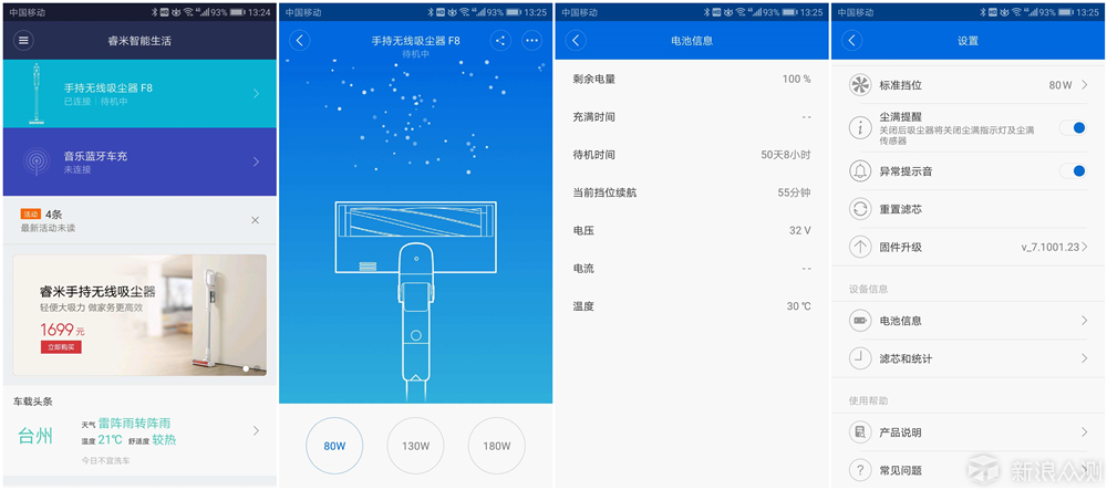 轻松搭理家居的帮手——睿米手持无线吸尘器F8_新浪众测