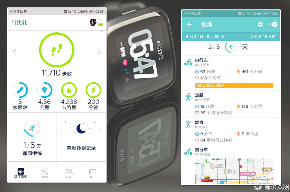 随身私教带我飞，美好生活从Fitbit Versa开始_新浪众测