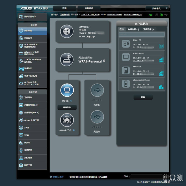 安全稳定的家用电竞路由，华硕AX88U上手评测_新浪众测