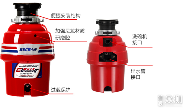 BECBAS 贝克巴斯 E70 垃圾处理器_新浪众测