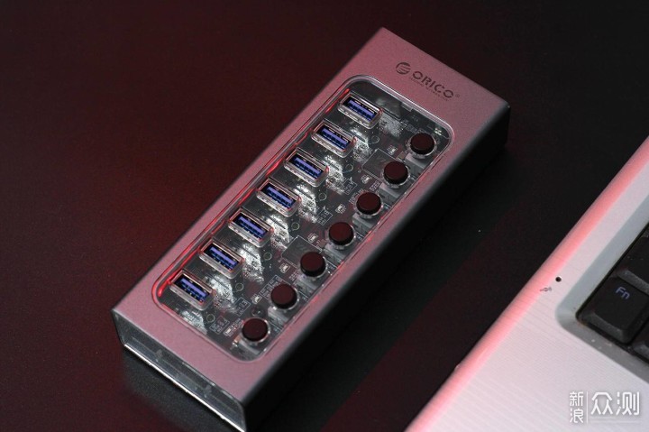 多口分控，7个设备可同时插入，ORICO集线器 _新浪众测