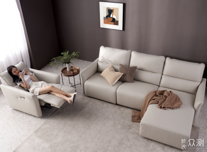 好家居需要配好沙发，戚风科技皮电动沙发_新浪众测