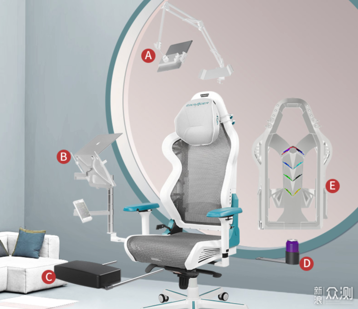 缓解久坐疲劳，从迪锐克斯 AIR 电竞网椅开始_新浪众测