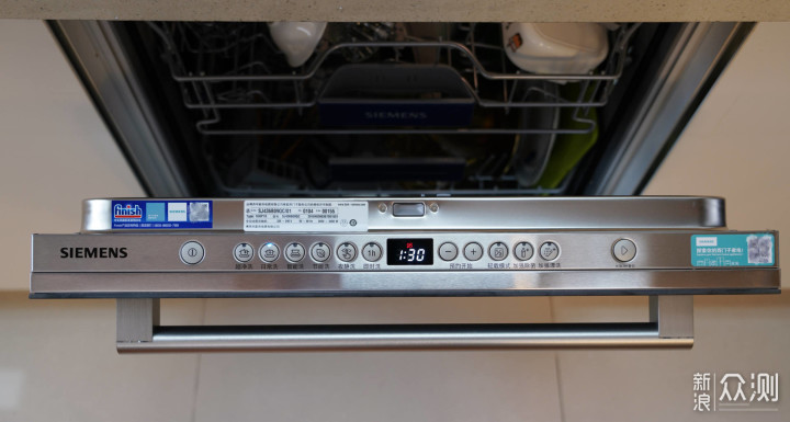 高颜值！最新西门子SJ436全嵌入12套洗碗机_新浪众测