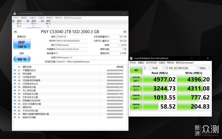 体验PCIe 4.0固态，PNY XLR8 CS3040 2T SSD！_新浪众测