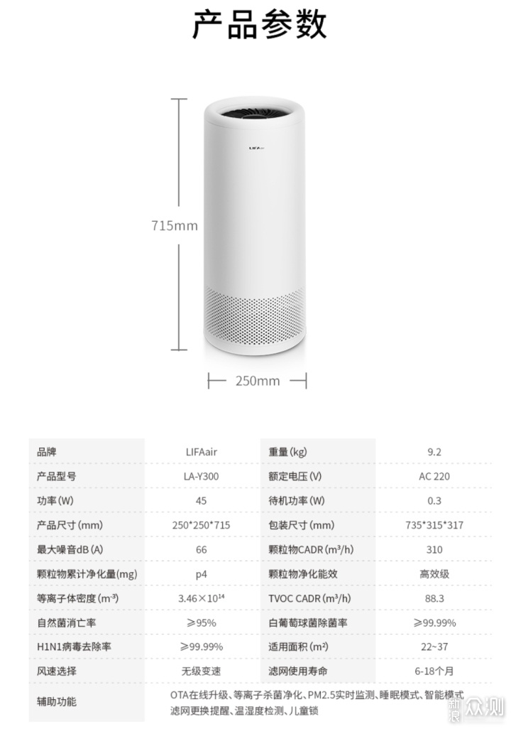 LIFAairLA-Y300等离子空气消毒机_新浪众测