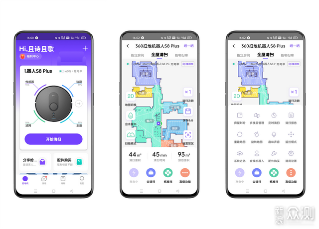 托管式除尘组合、360 S8 plus扫地机全面评测_新浪众测