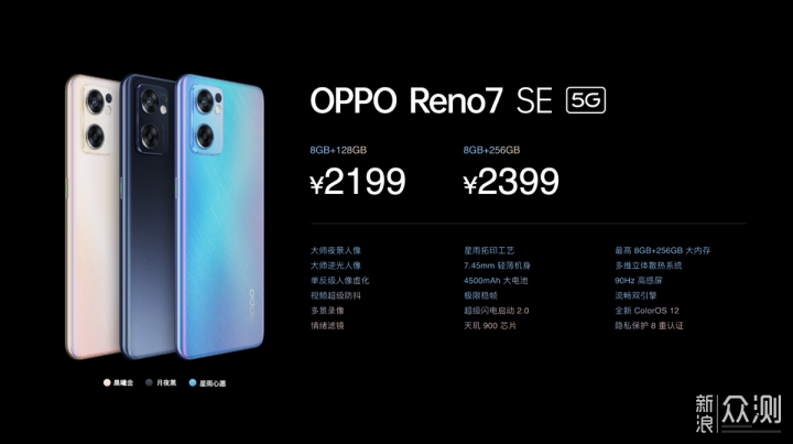 OPPO Reno7系列发布，首发RGBW传感器IMX709_新浪众测