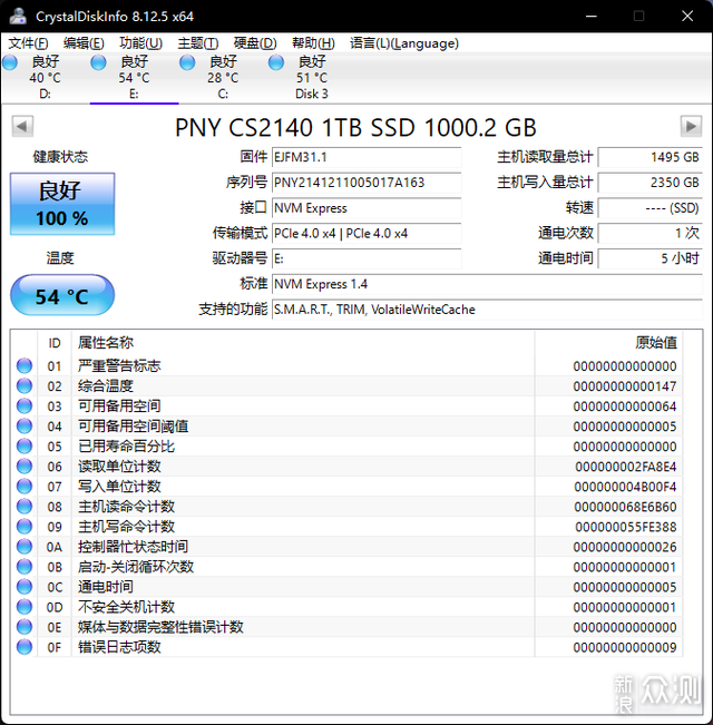 PNY CS2140 PCIE4.0 M.2  1T固态硬盘 评测_新浪众测