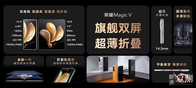 荣耀Magic V发布，折叠屏进入主力机时代_新浪众测