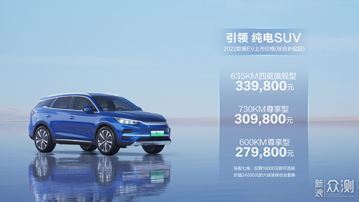 2022款唐EV正式上市 补贴售价27.98-33.98万元_新浪众测