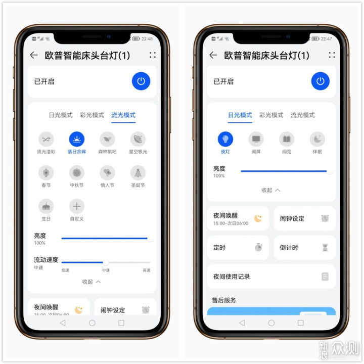 灯光氛围大师，华为智选欧普智能床头灯_新浪众测