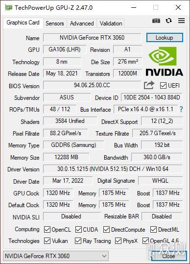 华硕ATS-RTX3060-O12G-GAMING巨齿鲨开箱评测_新浪众测