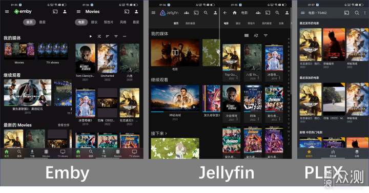 家庭影音中心，Plex、Jellyfin、Emby大比拼_新浪众测