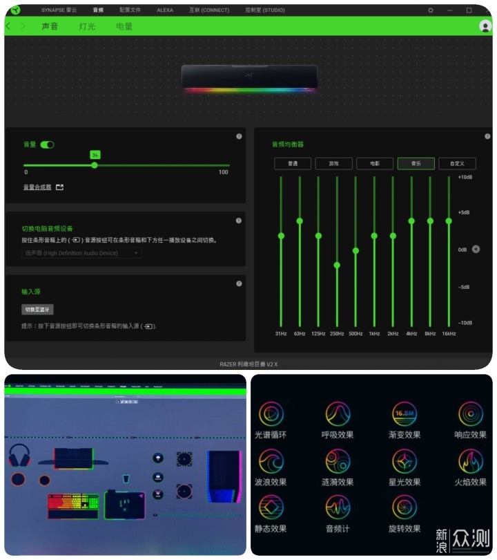 不只是音箱，氛围更酷炫！雷蛇利维坦巨兽V2 X_新浪众测