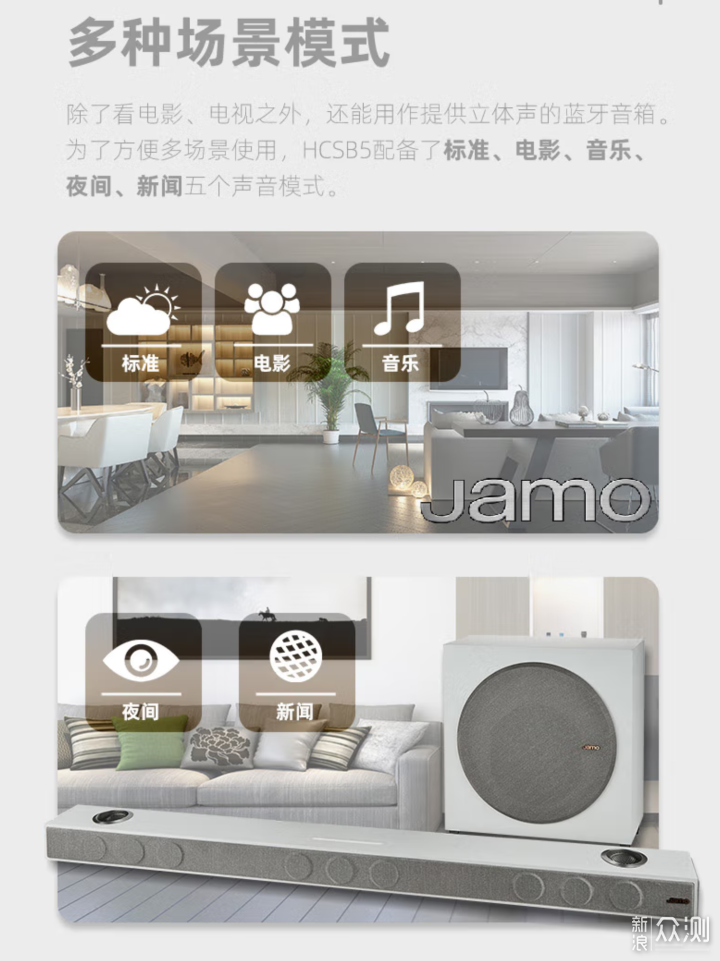 真5.1.2全景声音响，尊宝Jamo HCSB5回音壁_新浪众测