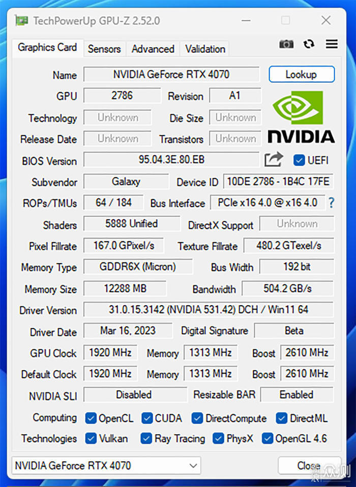 影驰GeForce RTX 4070 12GB 星曜OC评测 _新浪众测
