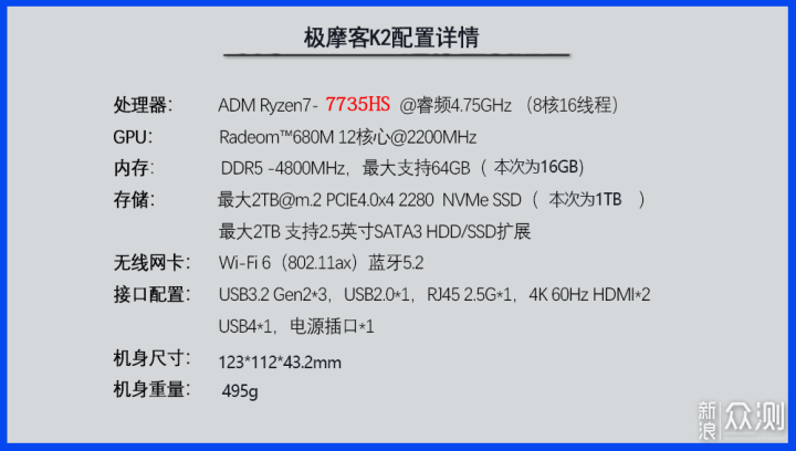 极摩客K2迷你主机评测，7735HS处理器玩3A？_新浪众测