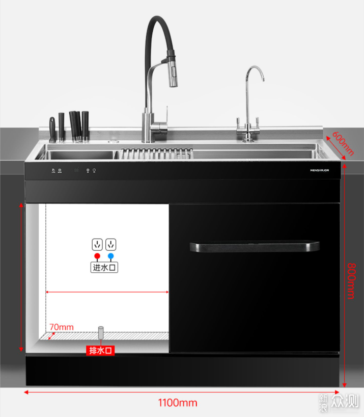 美仕杰H9集成水槽洗碗机评测分享_新浪众测
