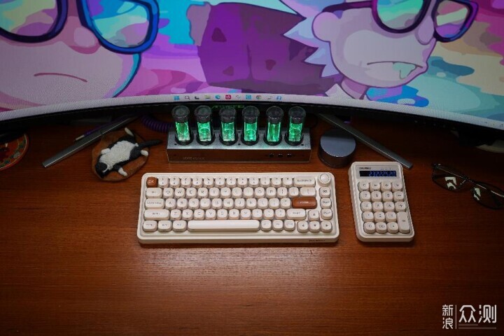 高颜值办公键盘，达尔优小方糖机械键盘Z68_新浪众测