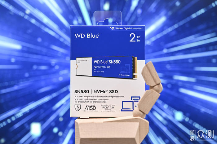 西部数据 WD Blue SN580 PCIe4.0 2TB开箱简测_新浪众测