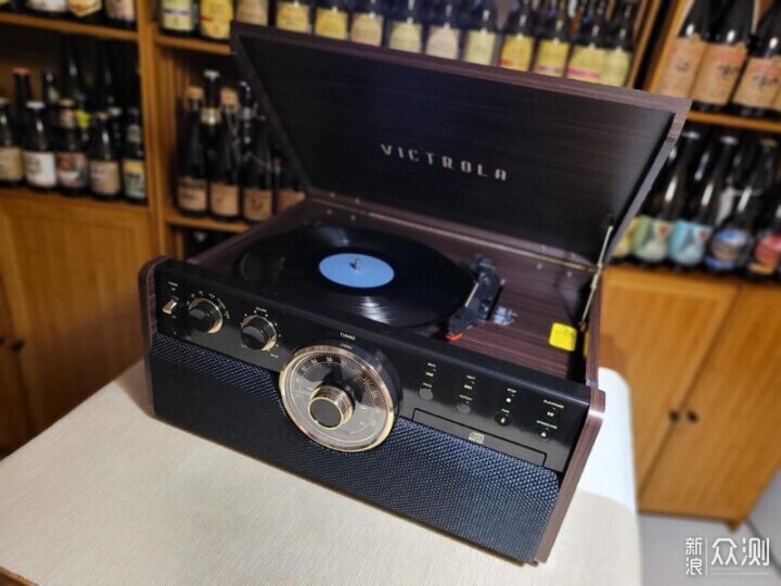 Victrola Empire六合一多功能黑胶复古留声机_新浪众测