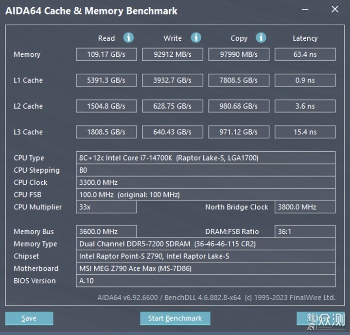 芝奇Trident Z5 RGB DDR5-7200 24Gx2内存评测_新浪众测