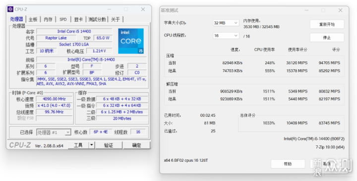 性能与上代持平，但解锁SA电压！i5-14400测评_新浪众测