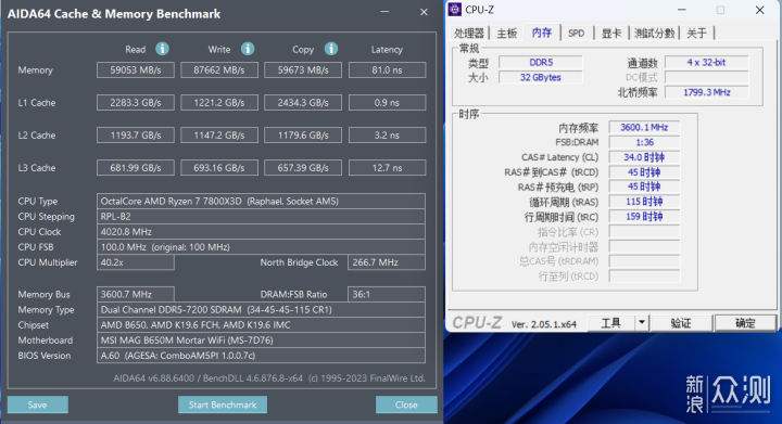 AMD也能超8000，金百达星刃DDR5 7200内存开箱_新浪众测