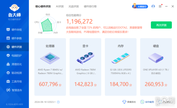 三合一PC，搭载锐龙7 8840U，壹号游侠X1图赏_新浪众测