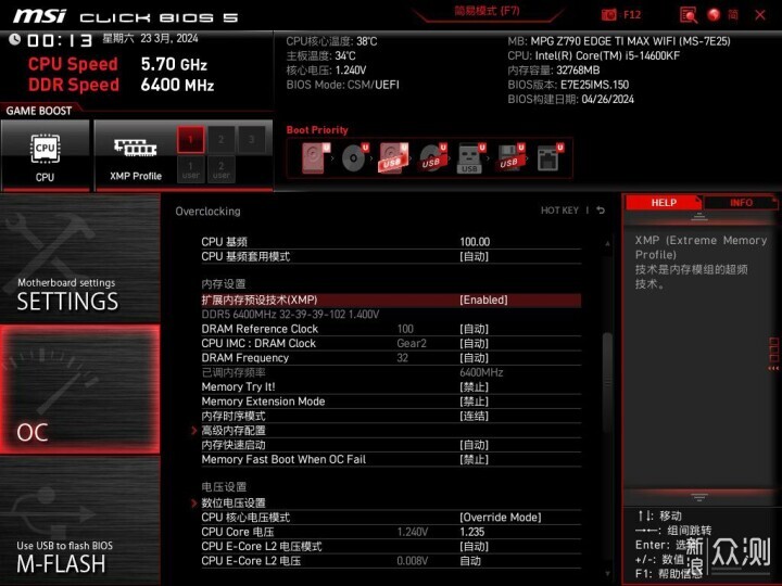 微星MPG Z790 EDGE TI MAX WIFI主板拆解试玩_新浪众测