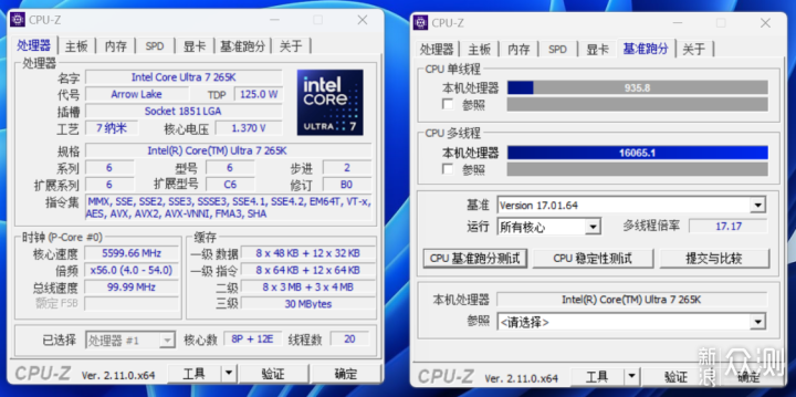 全新酷睿Ultra 7 265K搭配Z890刀锋钛主板实测_新浪众测