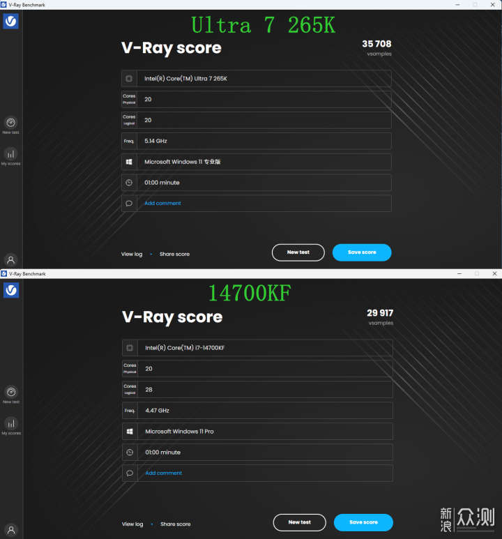 还在说英特尔倒吸牙膏？Ultra 7对比14700KF_新浪众测