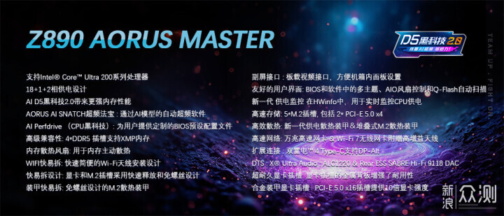 技嘉 Z890 AORUS MASTER 超级雕开箱评测_新浪众测