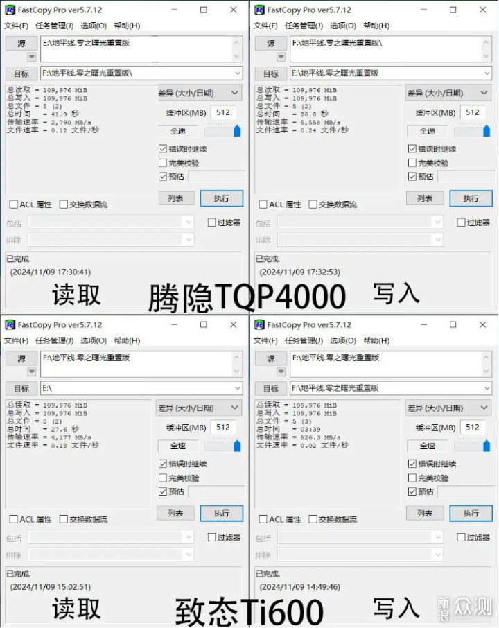 QLC能不能买？腾隐TQP4000和致态Ti600对比_新浪众测