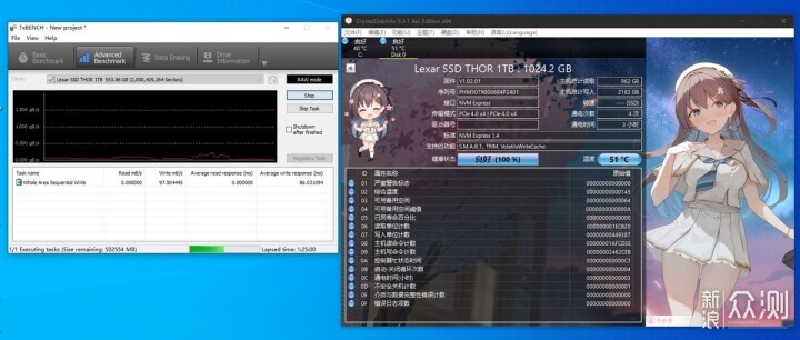 雷克沙THOR 1TB PCIE4.0固态硬盘试玩_新浪众测