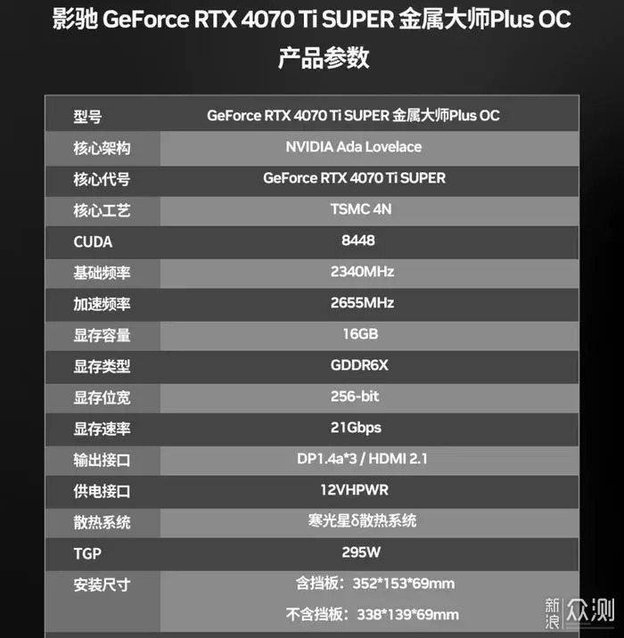 影驰4070Ti SUPER金属大师Plus显卡开箱测评_新浪众测