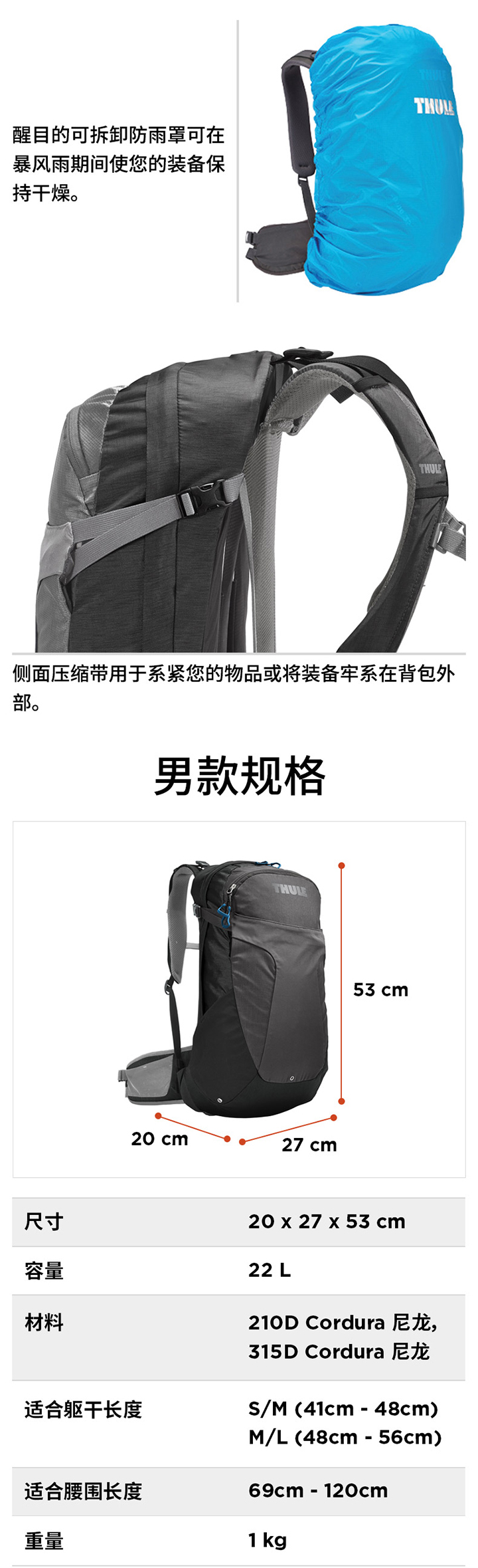 Thule Capstone 22L户外双肩包