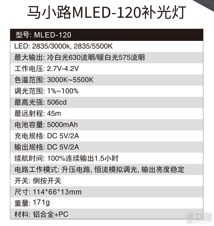 极致性价比的马小路MLED-120补光灯入手体验_新浪众测