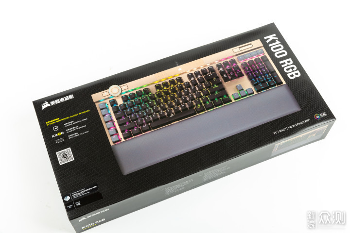 美商海盗船 K100-RGB-SE 璀璨金 新款光轴把玩_新浪众测