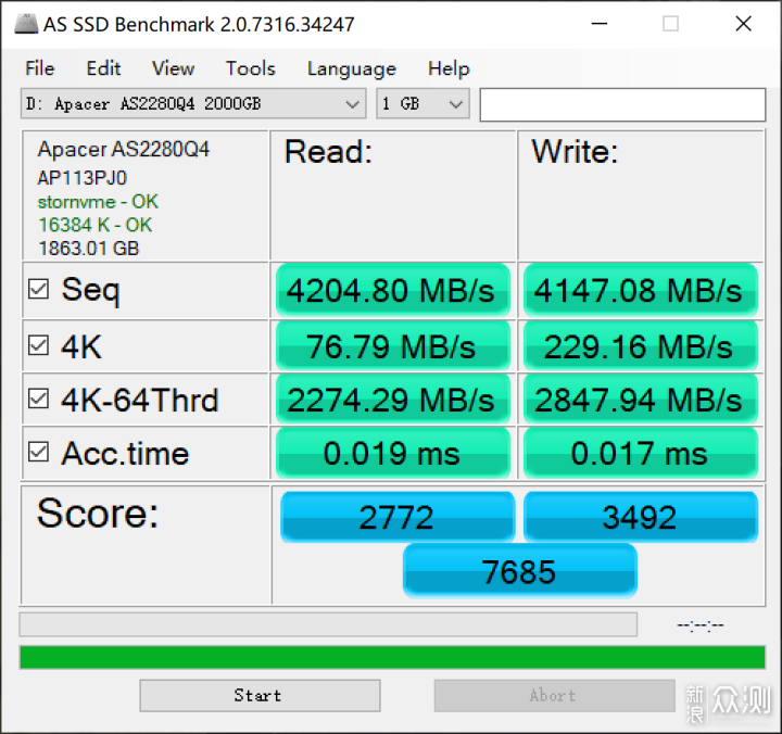 性能和性价比兼具的SSD产品：宇瞻AS2280Q4_新浪众测