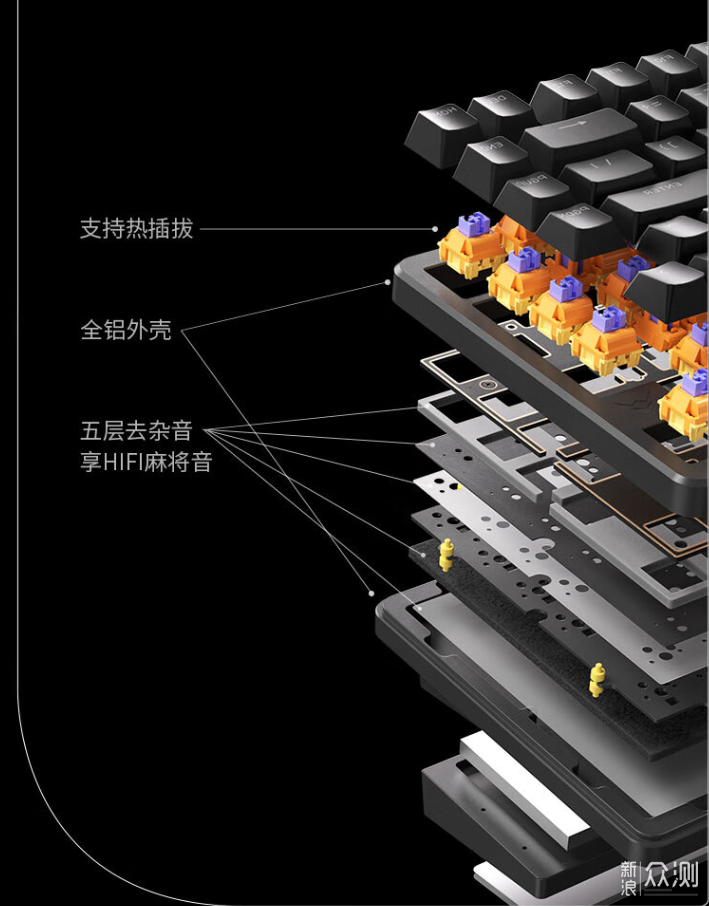 满配磁轴键盘，蚂蚁电竞AGK75_新浪众测